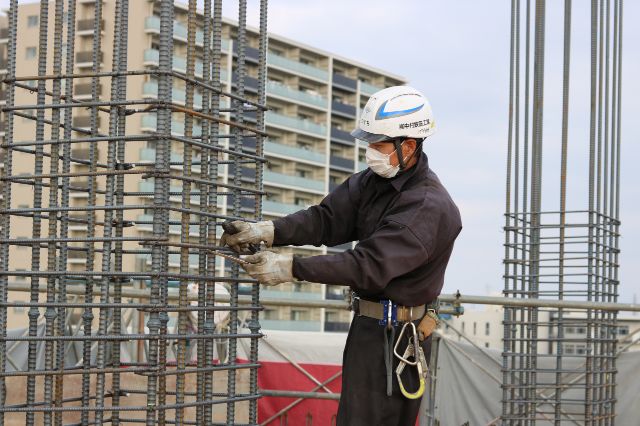 茨城県坂東市「中村鉄筋工業」の施工風景