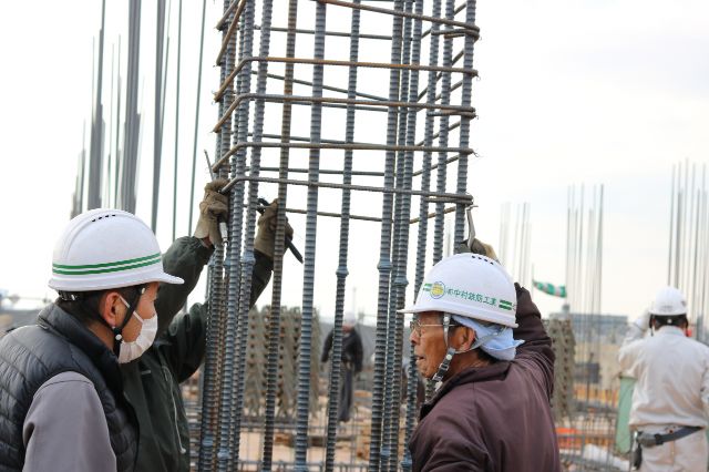 茨城県坂東市「中村鉄筋工業」の施工風景